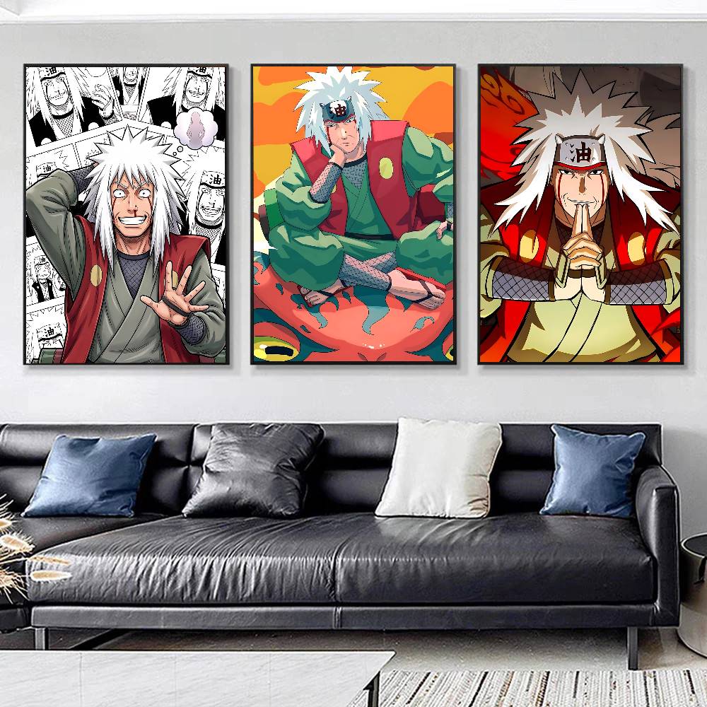 Anime Characters Cool Jiraiya Manga Posters HD Print Vintage Wall Art Decor for Home Study Room