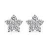 Niche Design Women's S925 Sterling Silver Zircon Hoop Earrings - Christmas Edition