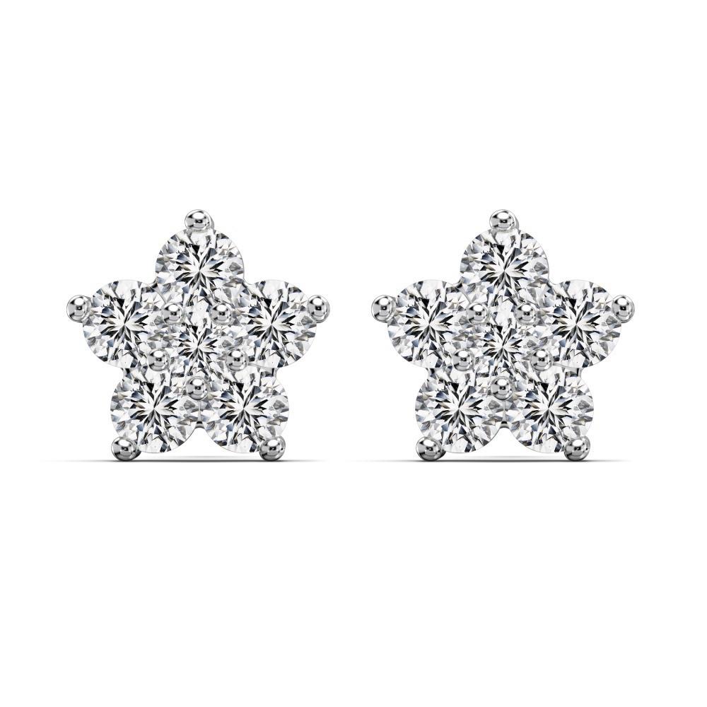 Niche Design Women's S925 Sterling Silver Zircon Hoop Earrings - Christmas Edition