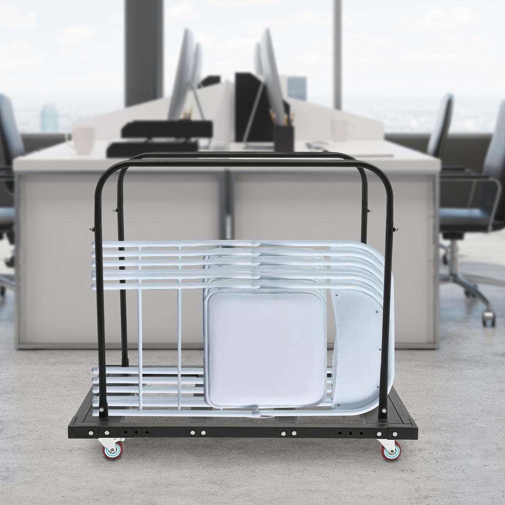 Large Capacity Rolling Cart, Folding Table Cart, Folding Table Trolley, 1*Folding Table Cart 1*English Manual 4* Wheels