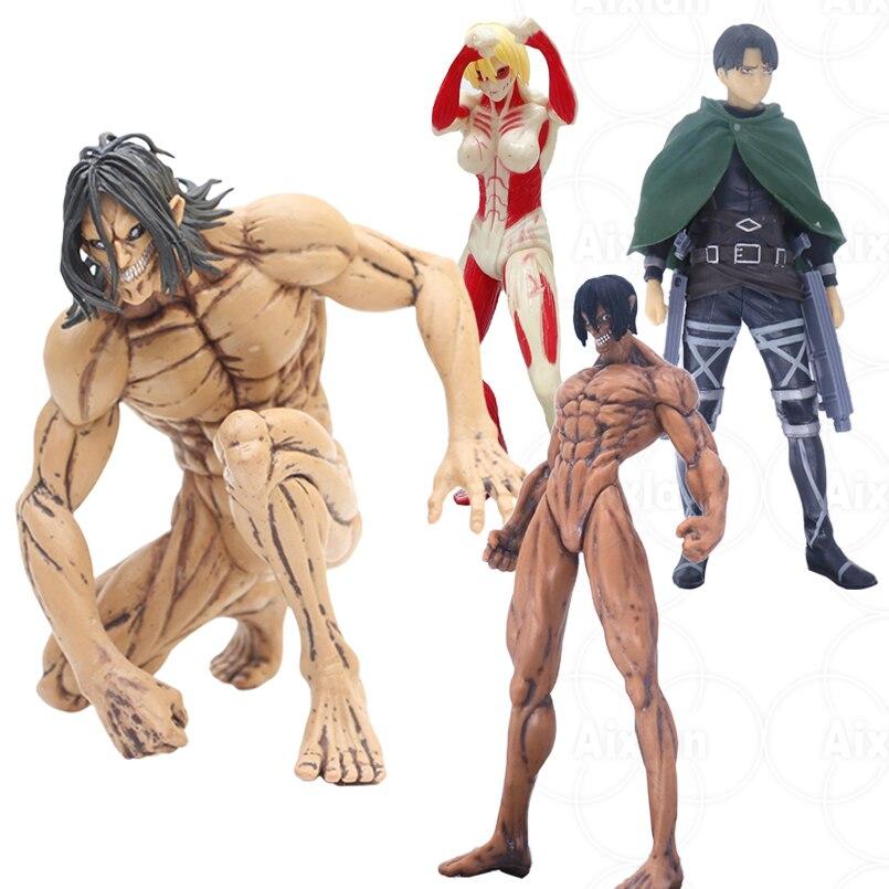 15cm The Founding Titan Figurine Levi Ackerman Figure Attack On Titan Anime Figure Eren Jaeger Shingeki No Kyojin Model Toys