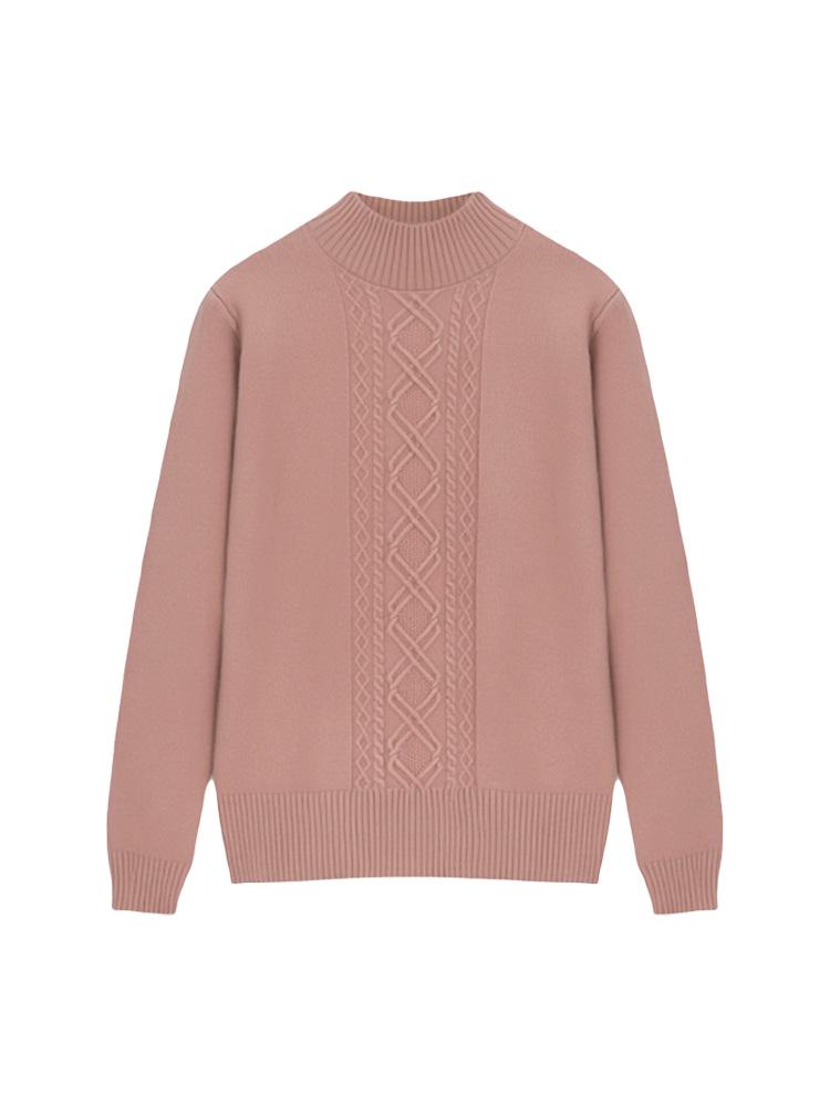 Mother's Fine Velvet Round Neck Sweater: Loose Fit, One Size, Long-Sleeve, Ideal for Autumn and Winter.