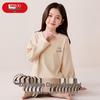 Hongdou Girls' Pure Cotton Long-Sleeve Pajama Set