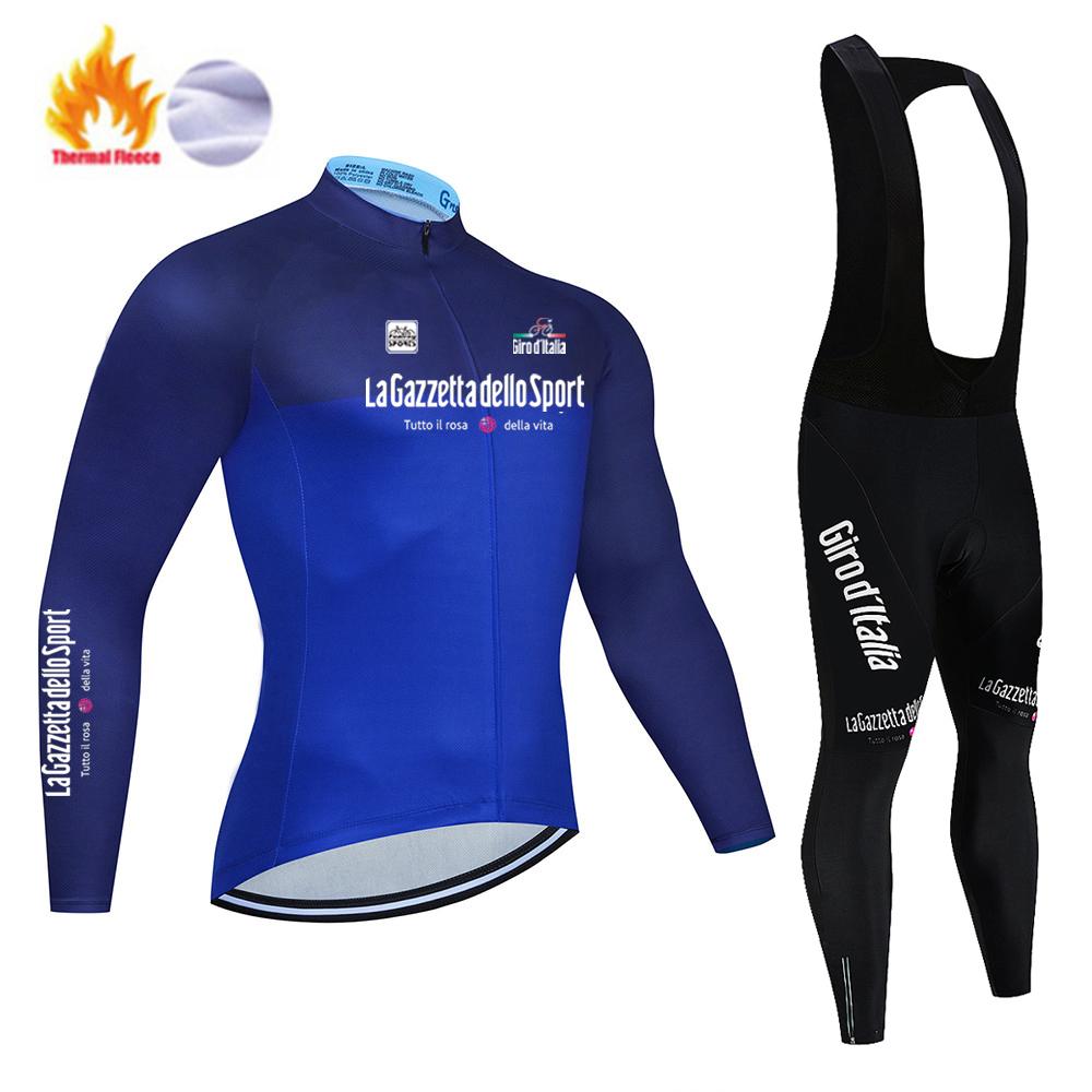 

НОВЫЙ Тур Джиро д Италия Зимний термобелье для велоспорта Комплекты для езды на открытом воздухе MTB Ropa Ciclismo Bib Pants Set Велосипедная одежда M
