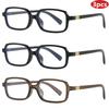2 Pairs Oversized Square Glasses Women Fashion Patchwork Optical Frames Trendy Blue Light Blocking Multi-color Rim Eyeglasses