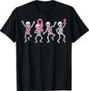 Rosa Schleife Brustkrebsbewusstsein Skelett T-Shirt