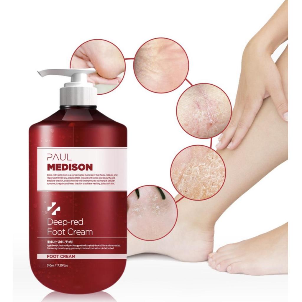 PAUL MEDISON Głęboko-czerwony Krem do Stóp 510ml