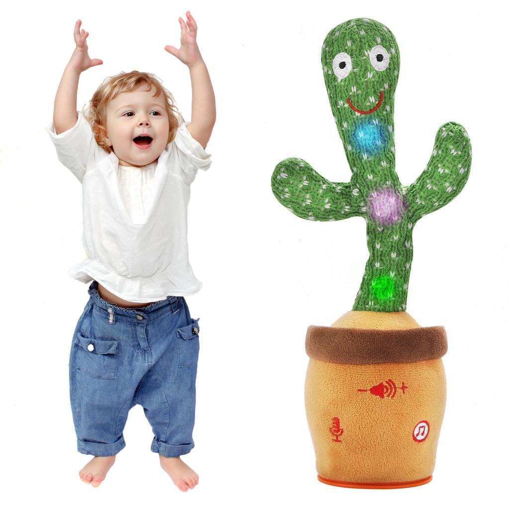 Talking Cactus Dancing Moving and Recording Toy with 120 Adjustable Perfect As a Birthday Gift or Christmas Ornament Toy, Cactus, Songs, Volume,