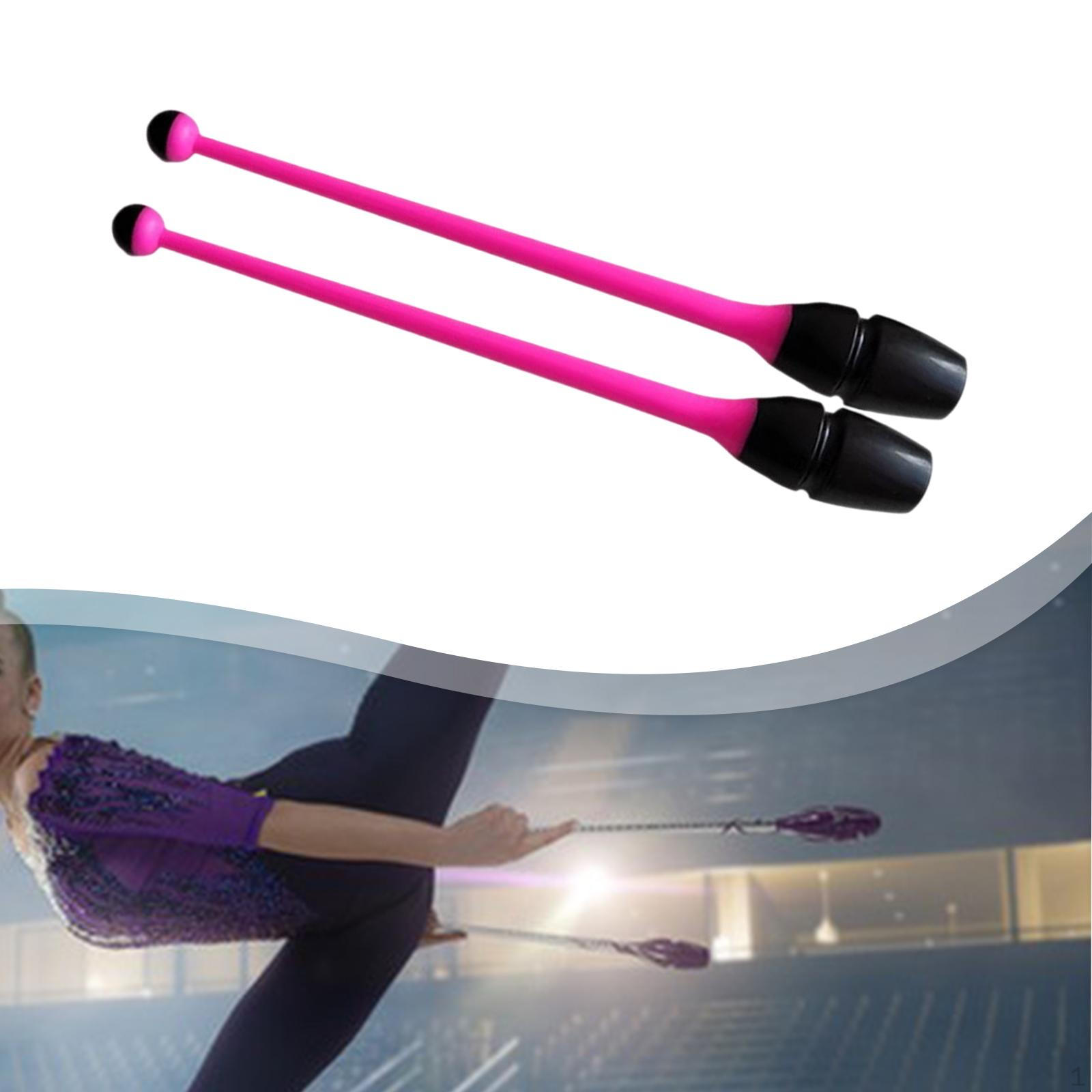 2 штуки гимнастические палочки соединяемые ритмическое тренировочное оборудование фитнес реквизит розовый