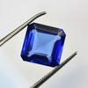 Zertifizierter, 10x10 mm großer, quadratisch geschliffener, natürlicher blauer Saphir (loser Edelstein) für Hochzeiten
