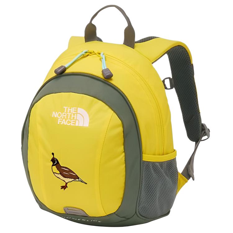 The North Face 8L Brand Logo Animal Pattern Recycled Nylon Backpack Kids backpack Yellow NMJ72361-BY Yellow