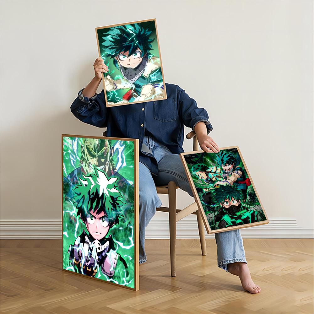 Midoriya Izuku Deku My Hero Academia  Classic Vintage Posters Whitepaper Prints Posters Artwork Kawaii Room Decor
