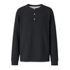 Men's Casual Knit Button-Up Long-Sleeve Shirt