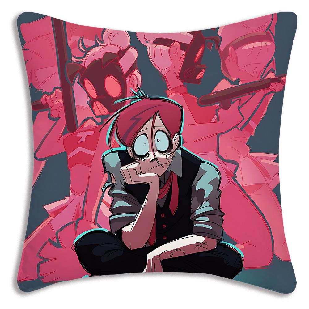 Anime P-Psychocuties Pillow Covers Cartoon Sofa Decorative Home Double-sided Printing Short Plush Cute Cushion Cover