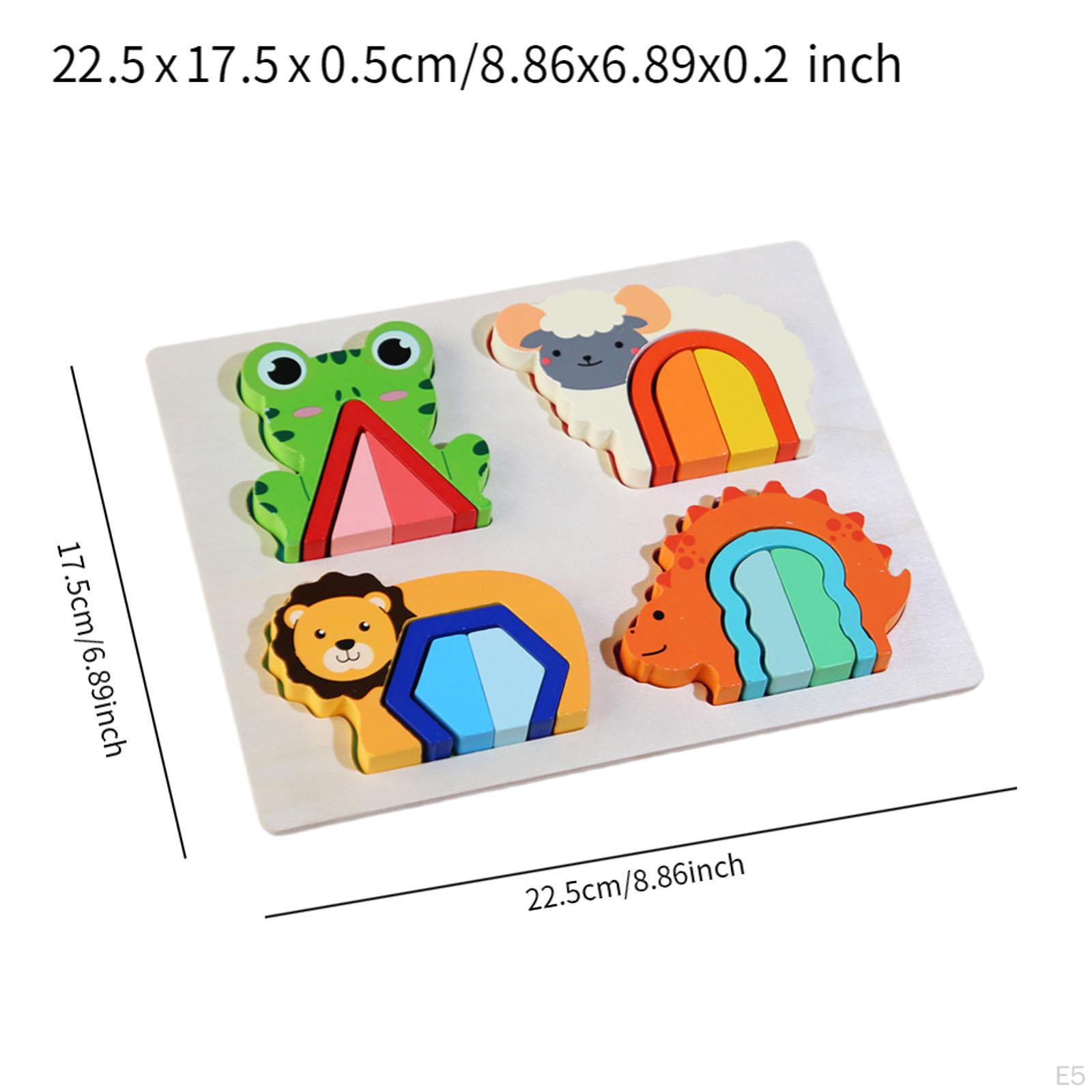 Деревянные пазлы-головоломки Развивающая игрушка Детские игрушки Распознавание цвета — фото 6