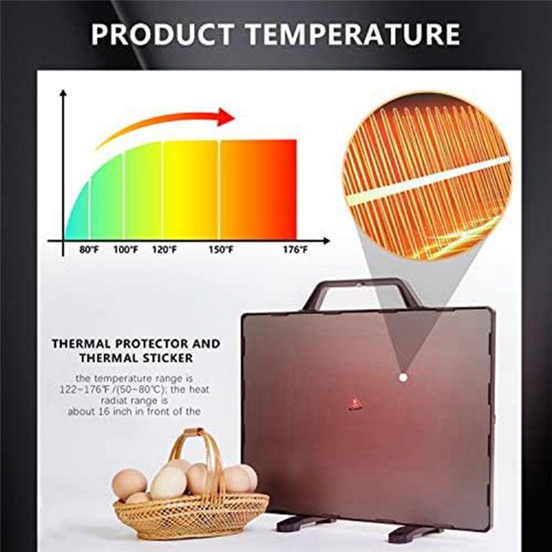 AEE4-Enhanced Chicken Coop Heater Chicken Heater Chicken Heat Coop Heater Heating Panel For Chicken US Plug
