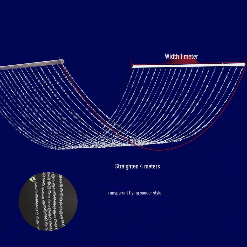 Crystal Beaded Wedding Ceiling Decoration - Acrylic Curtain with Flowing Water Pearl Chain