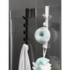 1pc Bedroom Door Hanger Rack Dormitory Wardrobe Hook for Hanging Clothes Bags Hats Wall-Mounted Plastic Storage Organizer
