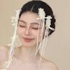 1 Pair White Bride Hairpin Stylish Wedding Headdress French Style Bridal Hair Clip  Hair Accessories
