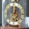 Black Walnut Solid Wood Alarm Clock with Night Light: Pure Time Mechanical Movement