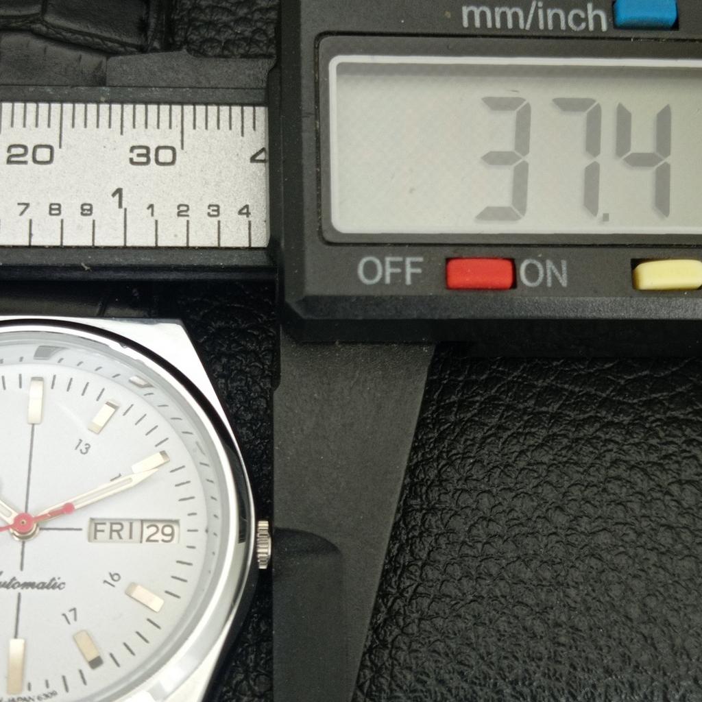 REFURBISHED SEIKO 5 AUTOMATIC 6309A VINTAGE JAPAN MENS WHITE WATCH a442893-1