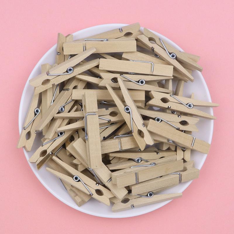 

3,5 см Цветные Мультяшные Деревянные Прищепки для Фото для DIY и Декора Natural wood color