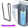 Space Saving Under Cabinet Paper Towel Holder No Drill Adjustable Mount Kitchen Organizer Rack Plastic Wrap Foil Hand Towel