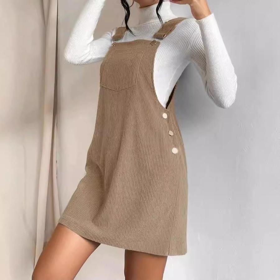 New Spring Velvet Wide Leg Sleeveless Strap Dress