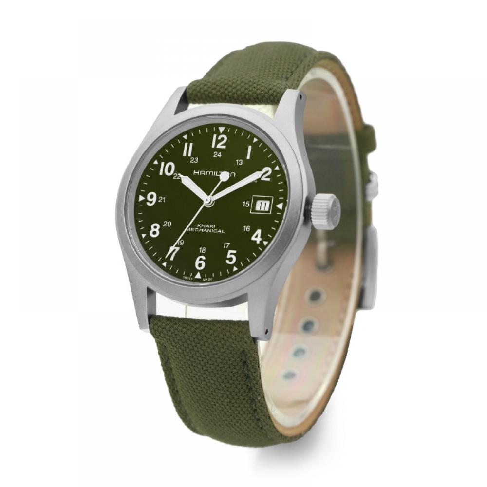 Hamilton H69439363 Khaki Field Mechanical Pánske Náramkové Hodinky Nato