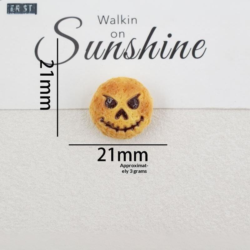 8Pcs Horror Halloween Resin Craft Charms Pumpkin Castle Bat Cookie Designs DIY Handmade Ornaments for Holiday Party Favors