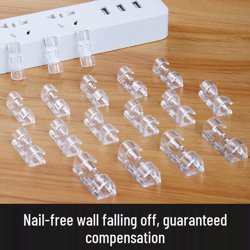 No-Drill Cable Organizer: Traceless Self-Adhesive Clips for Wire Management