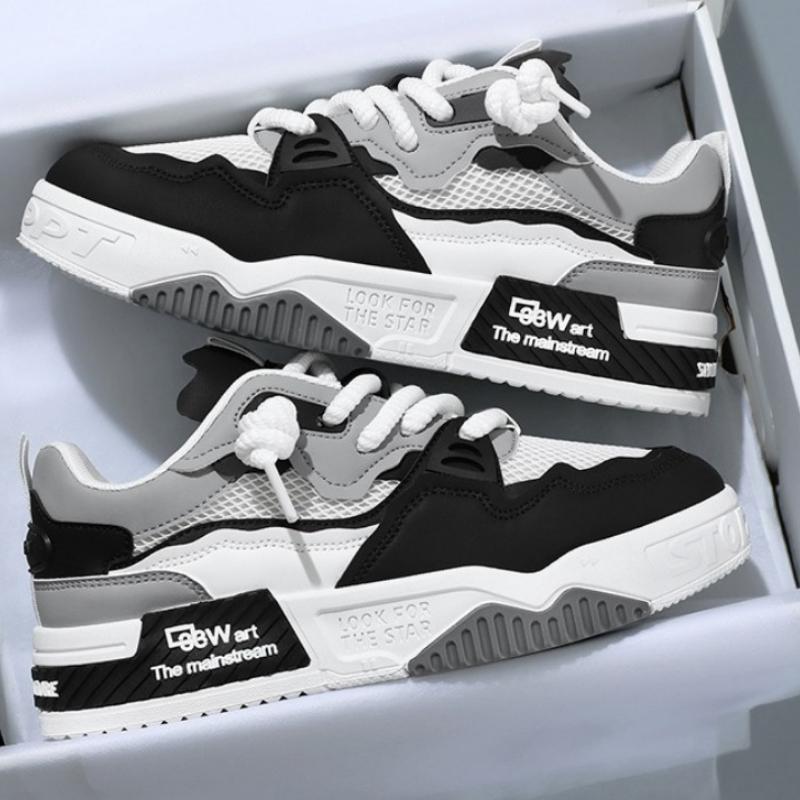 Men'S Vulcanized Shoes Trendy Personalized Teenagers Casual Shoes Round Toe Lace-Up Plus Size Platform Shoes Men Shose