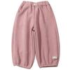 Meng Tang Tang Girls' Plus Velvet Cartoon Pants - Stylish Winter Wear for Kids