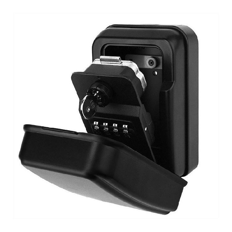 

Aluminum Key Featuring 4 Combination and Backup Key for Weatherproof Secure Wall Mount Storage чёрный