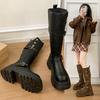 Long Boots for Women, Thick Legs, Big Tube Circumference, Thick-soled High Boots, Thin Boots, Knight Boots, Two Wear Autumn Retro Large-size Women