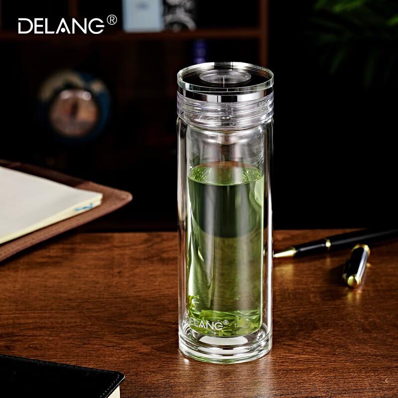DELANG Crystal Love Series Double-Layer Glass Cup