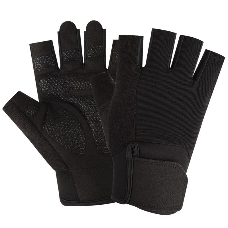 

Half Finger Men s Palm Protection Anti Slip Wear Resistant Dumbbell Equipment Training Protective Fitness Gloves One size