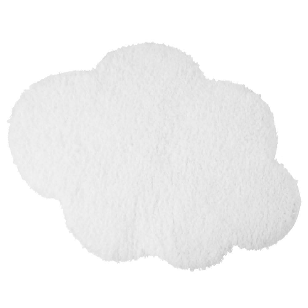 Cloud Bath Absorbent Made in Large &NE Mat, White, Mat, Japan, Fabric, Washable, Quick-Drying, Size, Soft, NHZ-119-WH