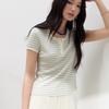 Summer Tencel Acetate Linen Short-Sleeve Women's New Knitted Slim-Fit Top