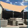 Sunshade tarpaulin canopy UV awning beige waterproof 3x3 m