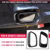 For BMW X5 F15 X6 F16 2015 2016-2018 M Sports Stainless Steel Carbon Texture Car Tail Muffler Exhaust Pipe Output Cover Parts