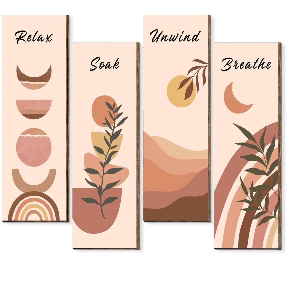 

Inspirational Quotes Bohemian Abstract Hanging Sign Handmade Plant Leaf Pendant Room Decoration Style 3