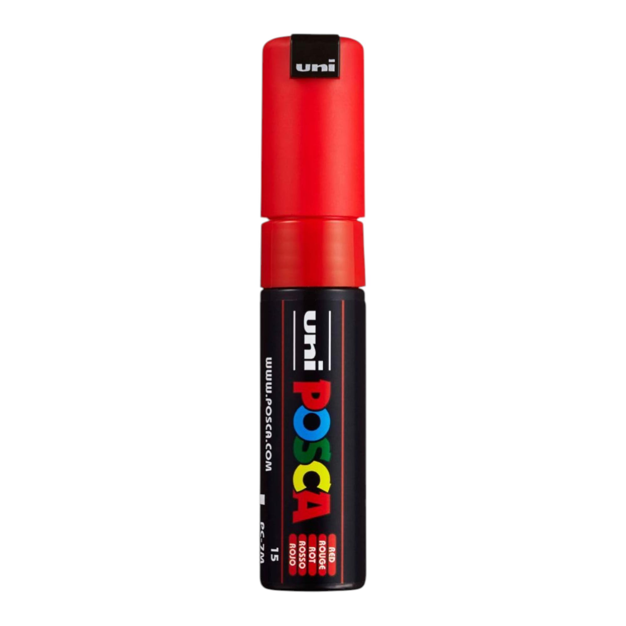 

Uni-Ball Posca 7M Broad Bullet Marker Pen 4.5-5.5 mm Red Ink Pack of 1 for Art, Craft & DIY Projects