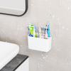 Storage Toothbrush Organizer Wall Mounted Tooth Brush Cup Stand  Bathroom