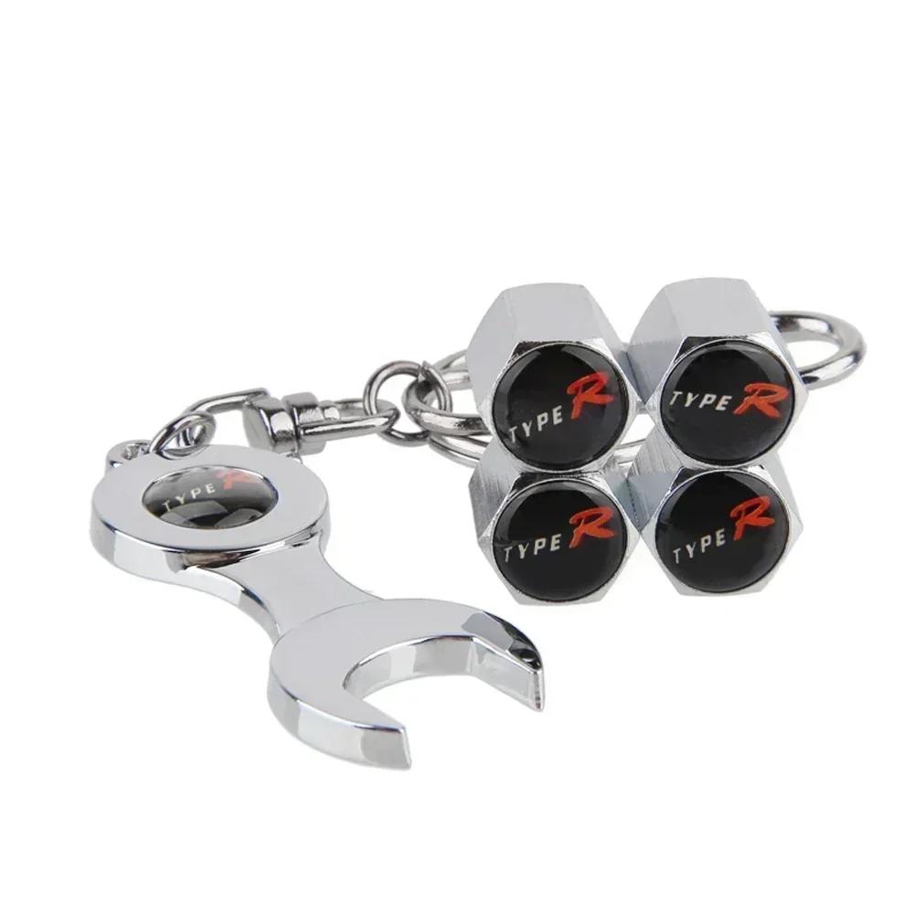 

Car Wheel Tire Valve Cap Tyre Rim Stem Cover with Wrench for Honda Civic FIT Accord CRV 5th City CRZ CRX Jazz HRV Pilot Odyssey