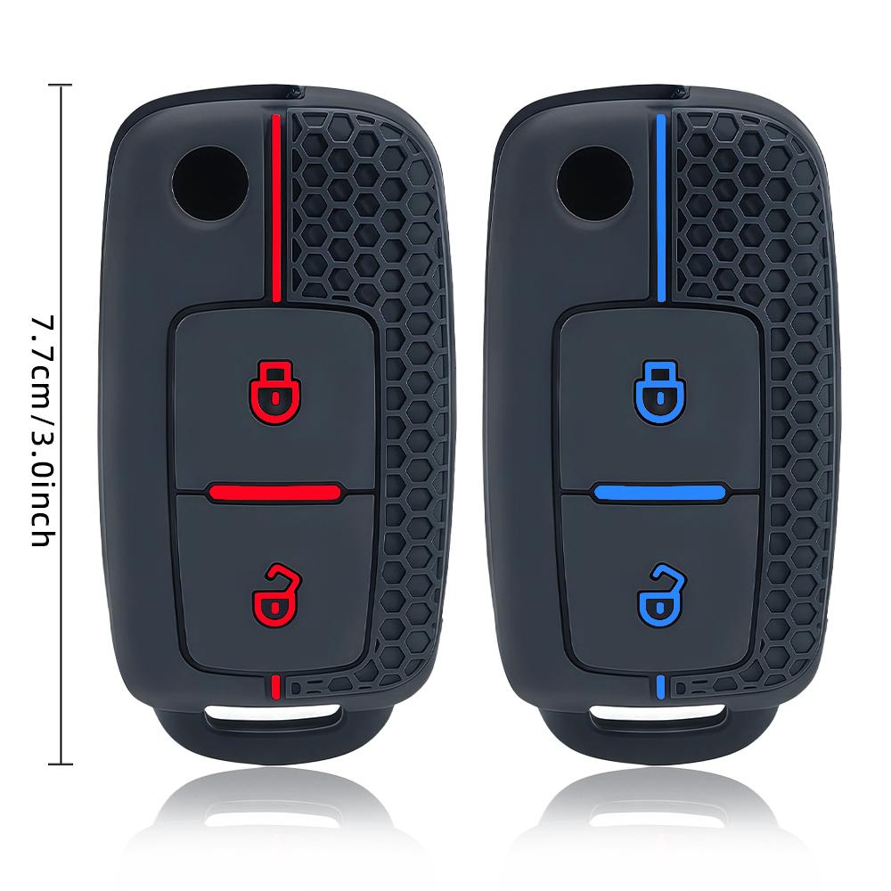 Siliconen Autosleutelhoes Sleutelhoes Voor VW T5 Polo Passat Volkswagen Golf 4 5 6 Caravelle Skoda Fabia Octavia Ligier JS Seat Toledo