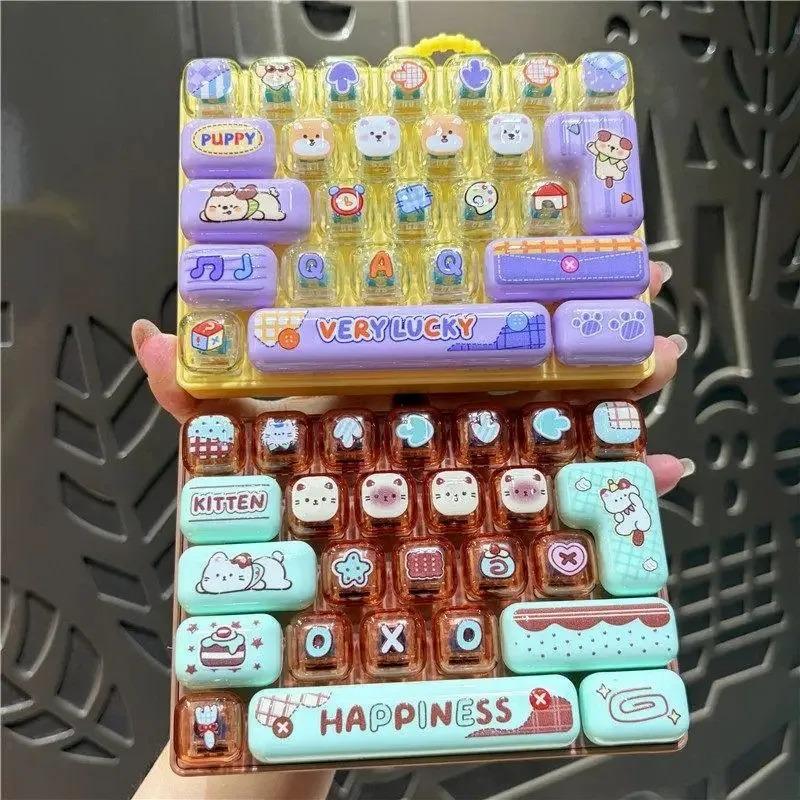 /Portachiavi Clicker Tastiera 26 Tasti Divertente Fidget Spingi Spremi Sollievo Ansia Stress Decompressione Fascino Borsa Sensoriale Regalo..