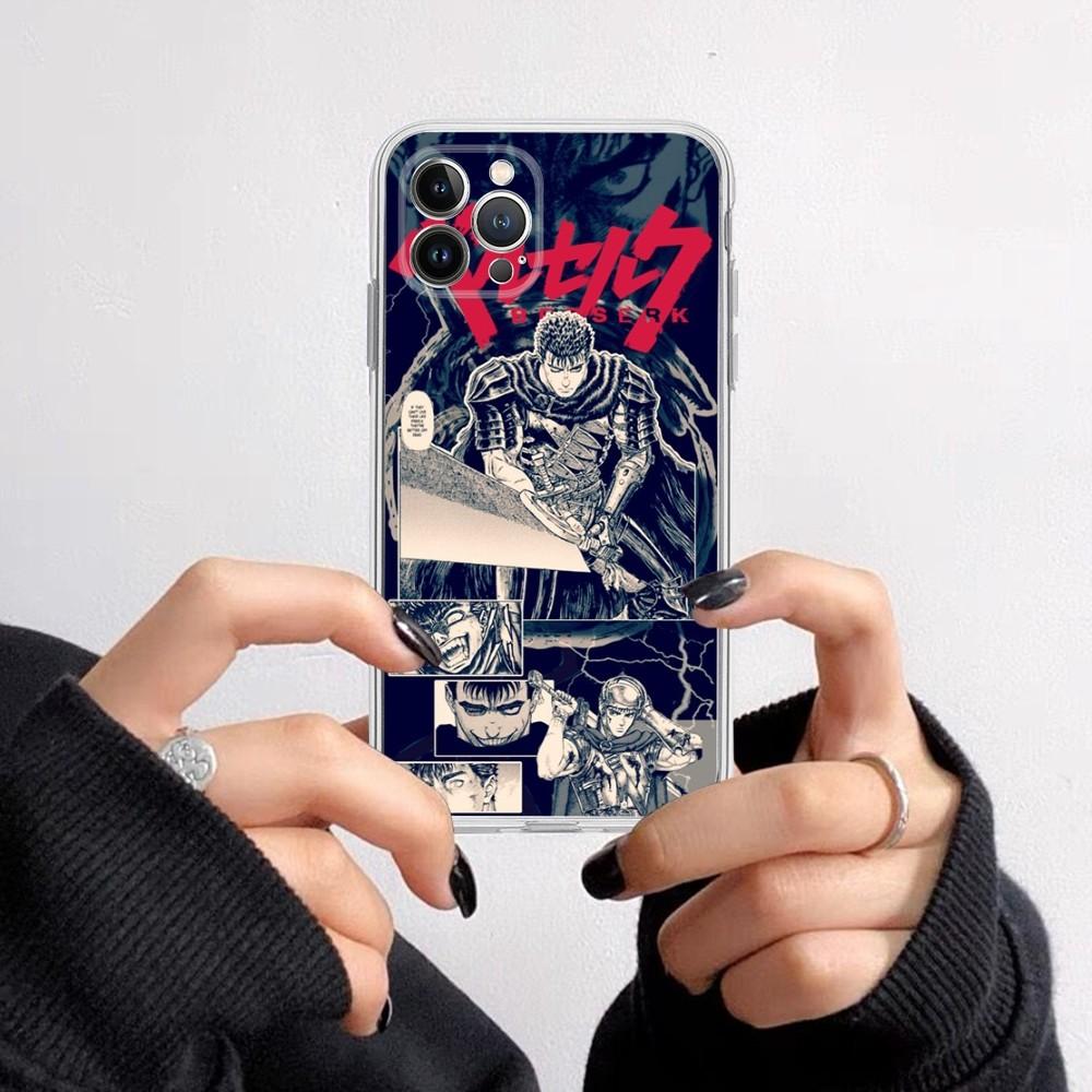 Berserk Comics Anime Phone Case For iPhone 15 14 11 12 13 Mini Pro XS Max Cover 6 7 8 Plus X XR SE 2020 Funda Shell