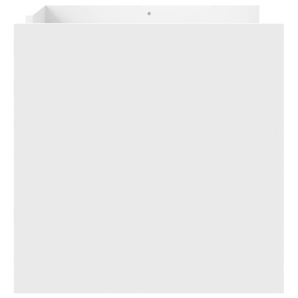 Vidaxl Coffee Table, White, 80X50X50 Cm, Wood-Based Material