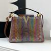 New high-end Capu snake pattern V lady bag portable shoulder women's bag